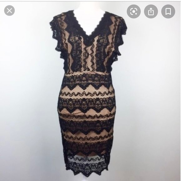 Shinestar Dresses & Skirts - Black Lace Dress/ mini dress cocktail dress